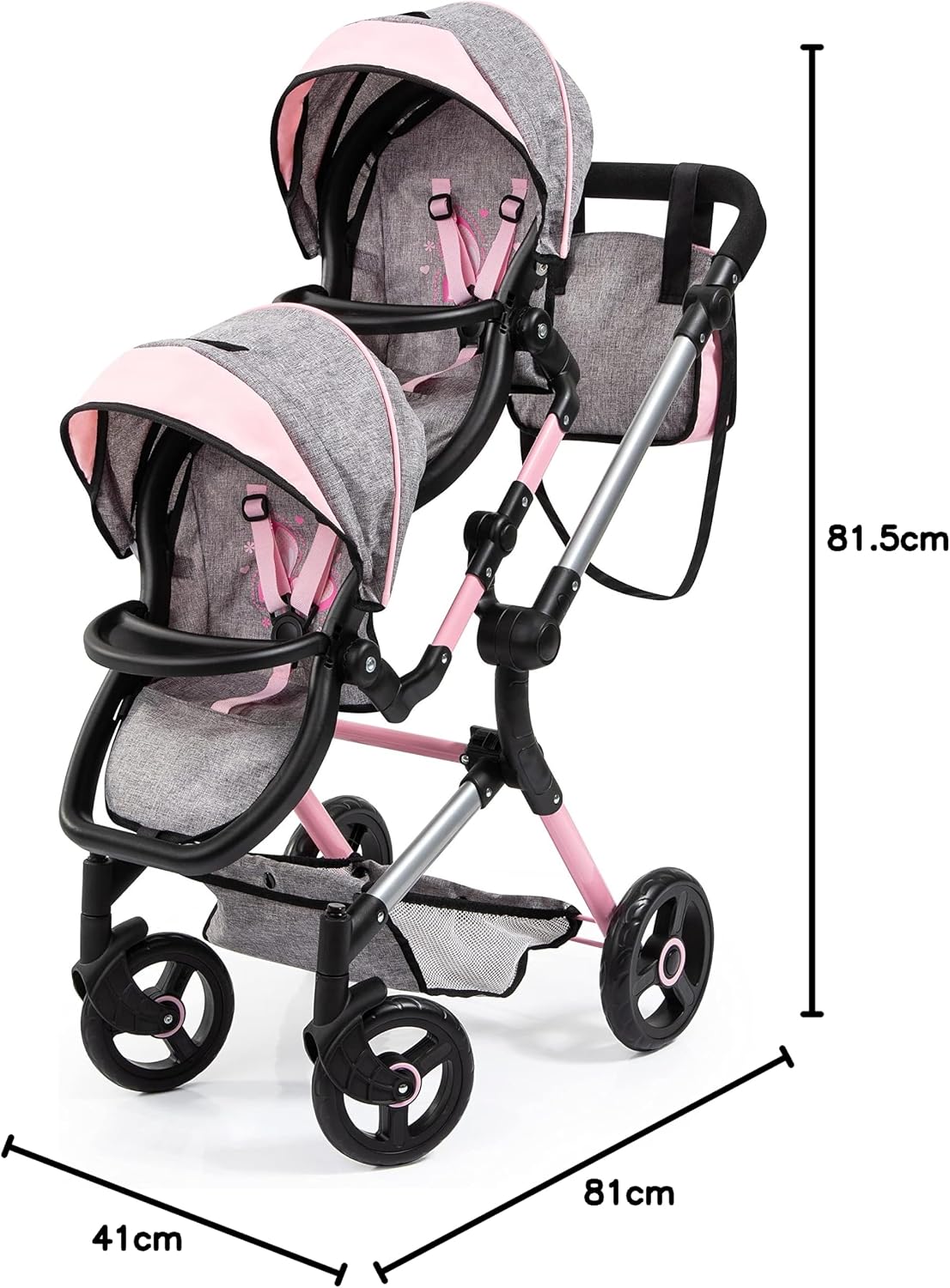 COCHECITO MUÑECAS TWIN NEO PINK BAYER 26233AA