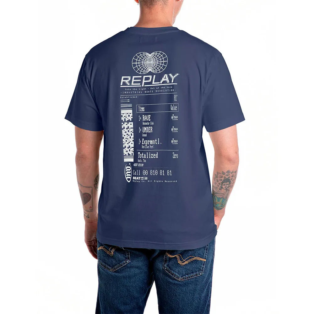 CAMISETA HOMBRE ESTAMPADO TIQUE REPLAY M3057