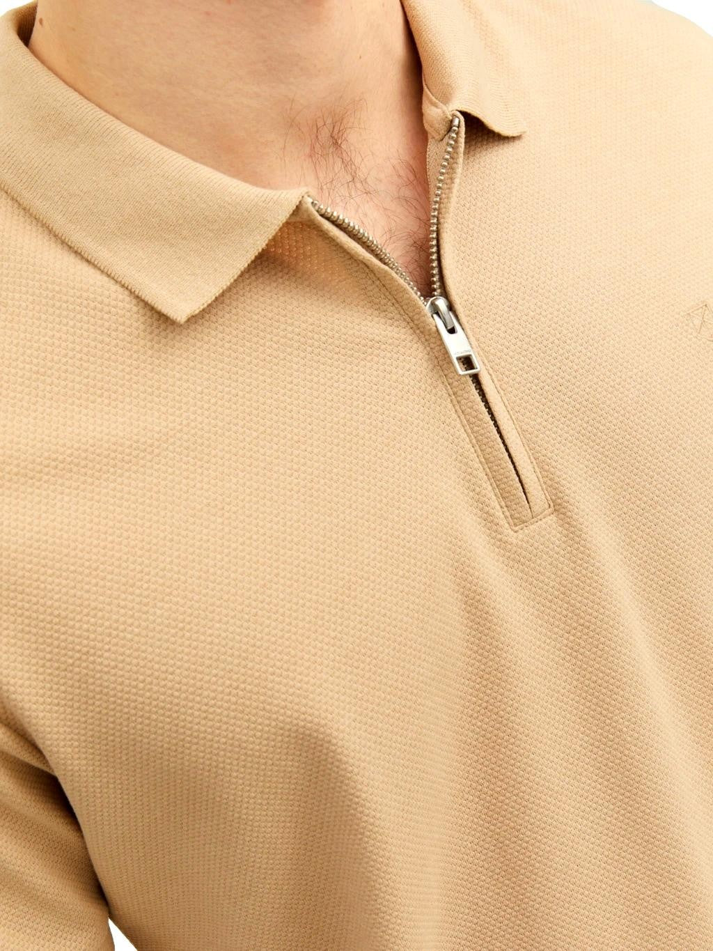 POLO BEIGE CREMALLERA HOMBRE JACK&JONES 12236235