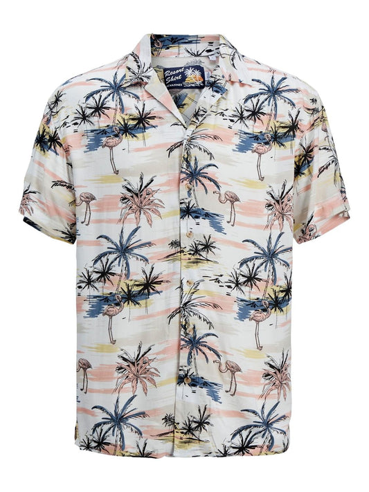 CAMISA JACK&JONES MANGA CORTA TROPIC WHITE FLORAL