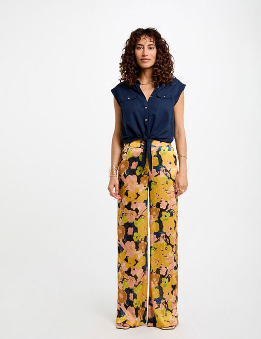 PANTALON MUJER MORGAN PIERNA ANCHA ESTAMPADO 252-PERY