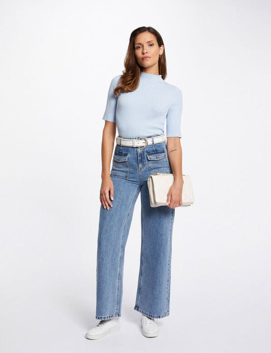 PANTALON VAQUERO MUJER PIERNA ANCHA MORGAN 241-PWIDE