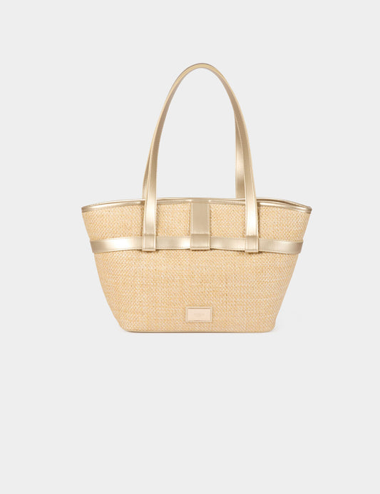 BOLSO SHOPPER TRENZADO BEIGE MUJER MORGAN 251-2PIA