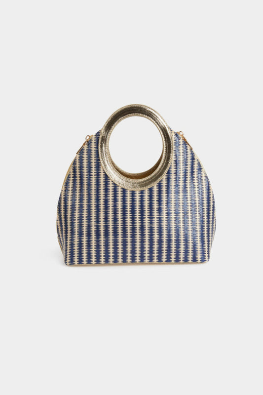 BOLSO TRENZADO CON RAYAS MULTICOLOR MUJER MORGAN 251-2SAMIRA