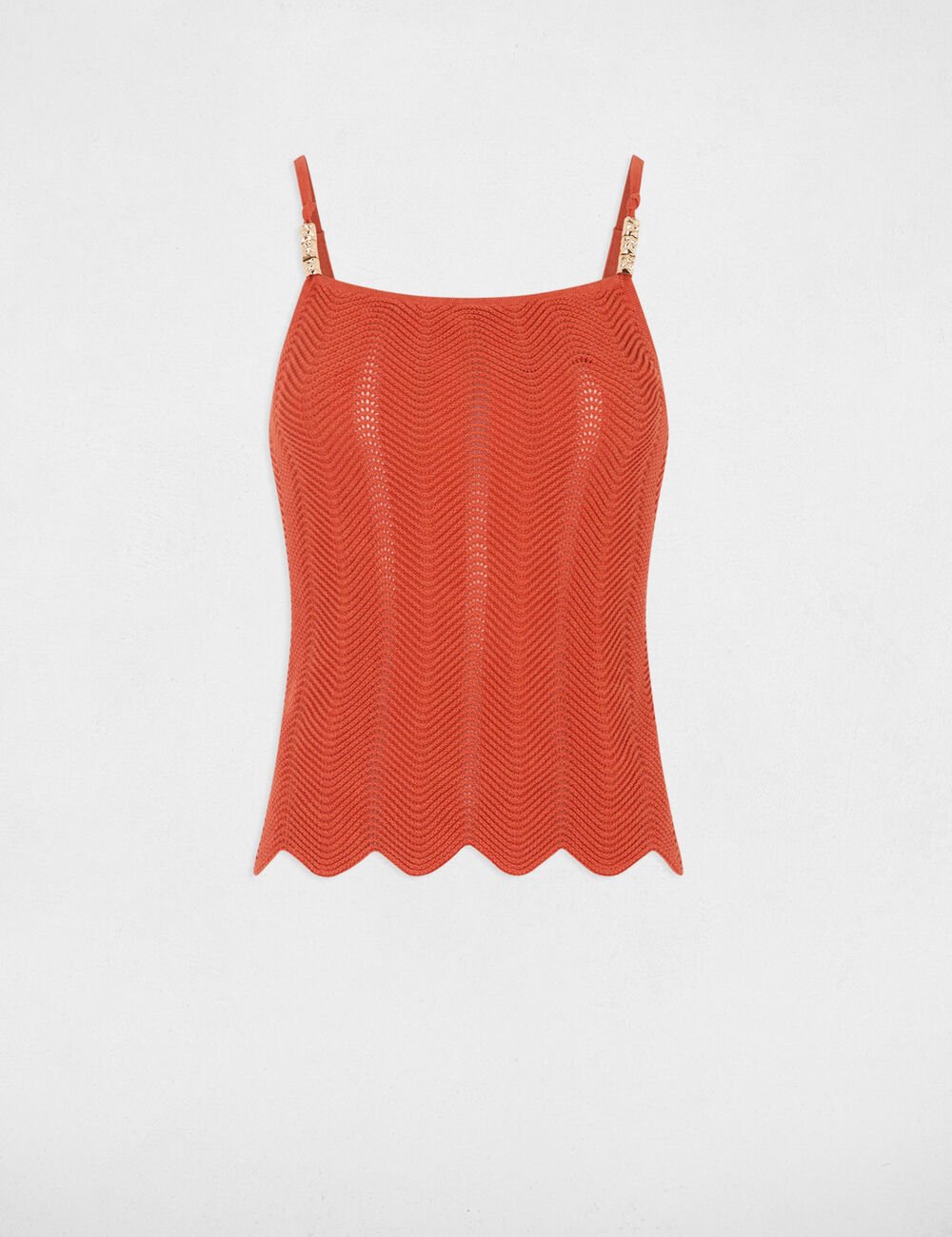 TOP PUNTO TIRANTES FINOS NARANJA OSCURO MUJER MORGAN 251-MOLOVIC