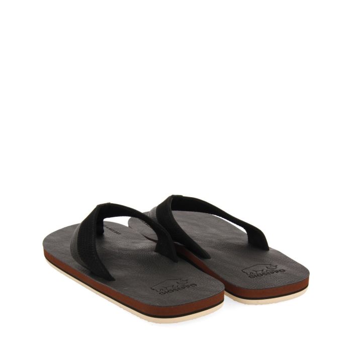 CHANCLAS NEGRAS CON CORTE BICOLOR PARA HOMBRE BRENT