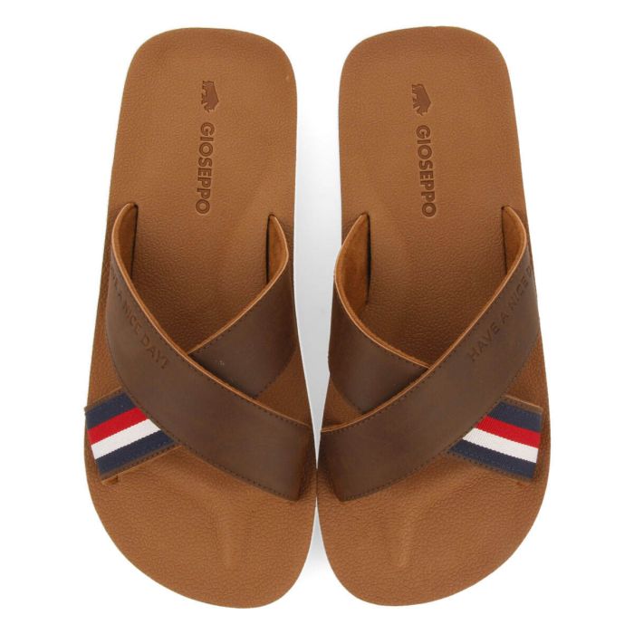 CHANCLAS MARRONES CRUZADAS PARA HOMBRE TACLOBAN