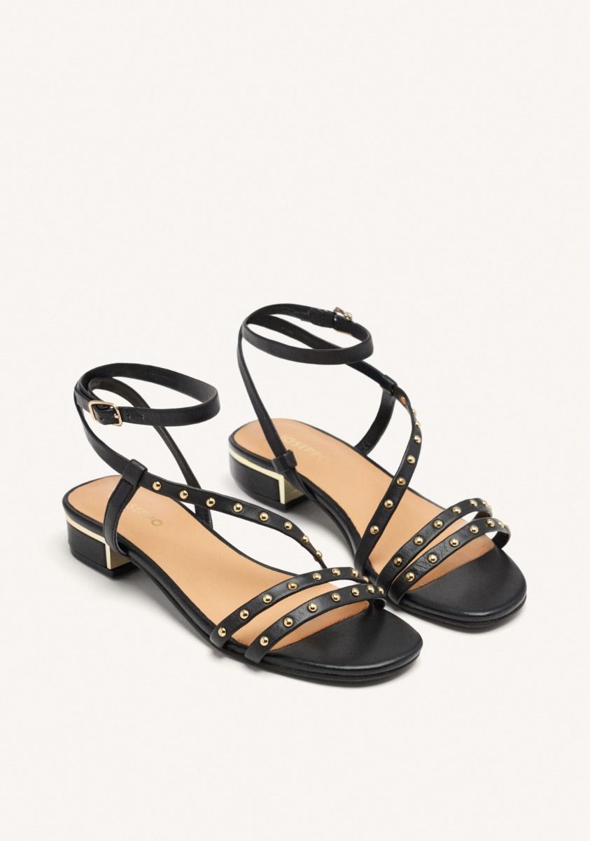 SANDALIAS MUJER DE PIEL TACÓN TACHAS BEALS 75423