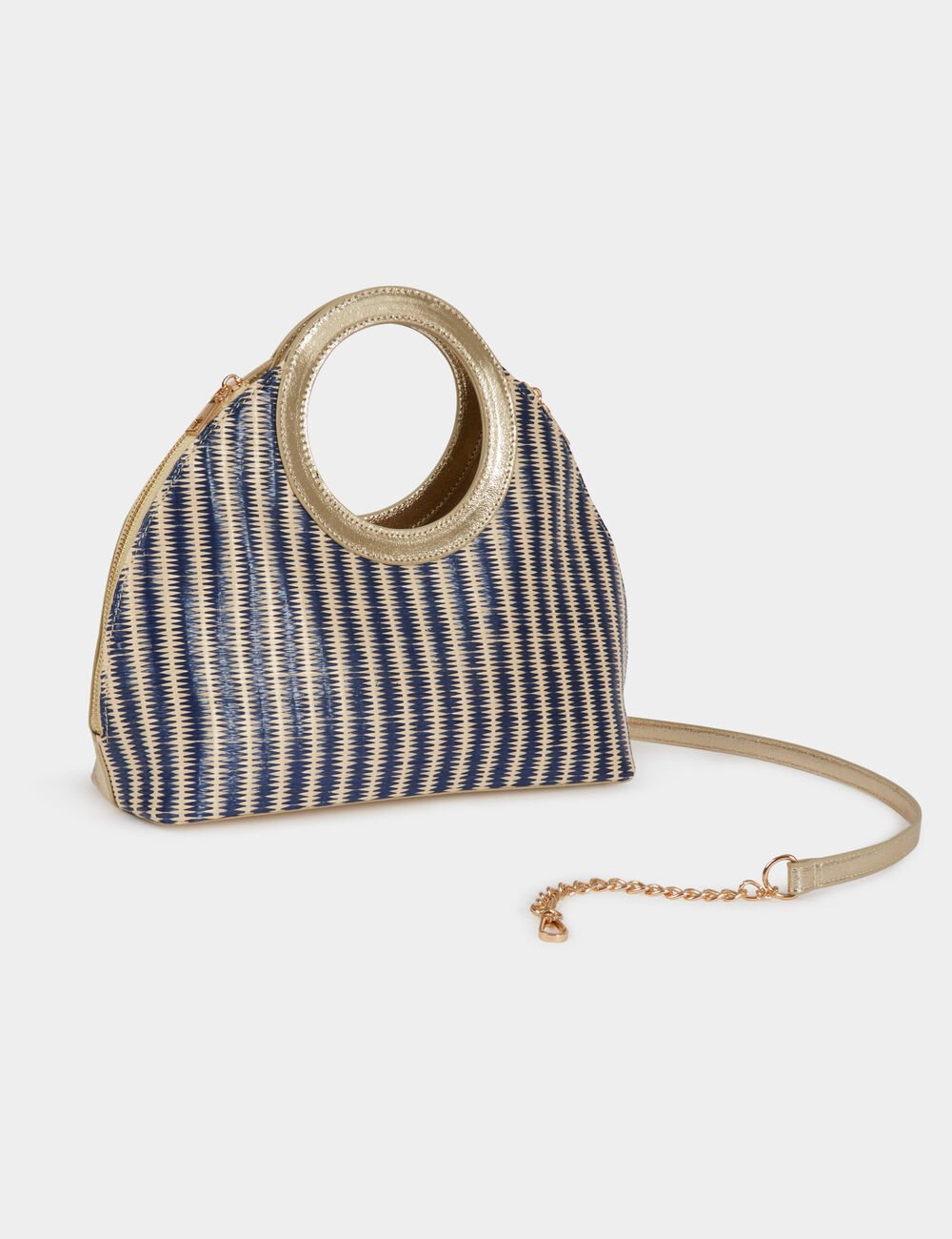 BOLSO TRENZADO CON RAYAS MULTICOLOR MUJER MORGAN 251-2SAMIRA