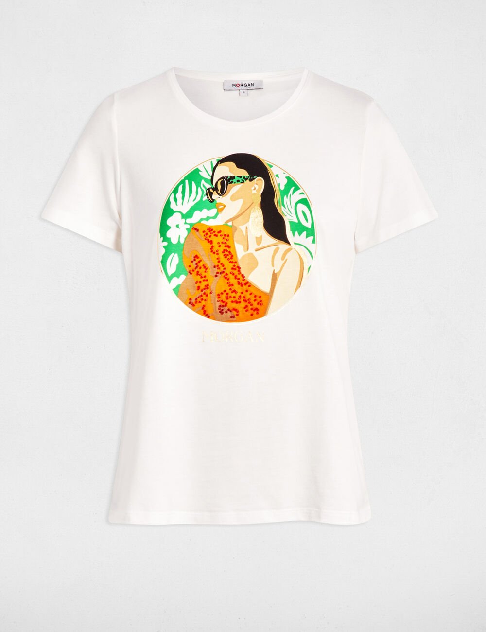 CAMISETA CON MENSAJE BLANCO MUJER 251-DPINUP