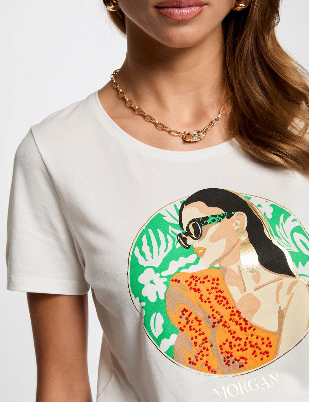 CAMISETA CON MENSAJE BLANCO MUJER 251-DPINUP