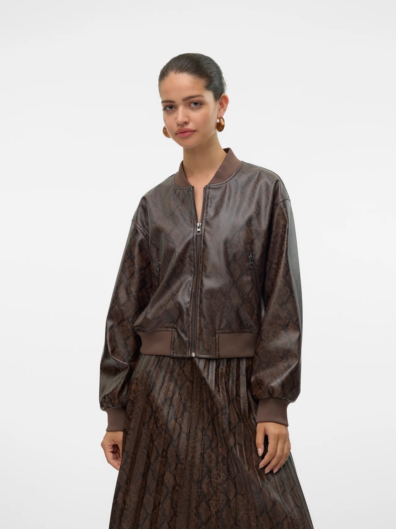 CHAQUETAMUJER CUERO BOMBERS VERO MODA 10318612