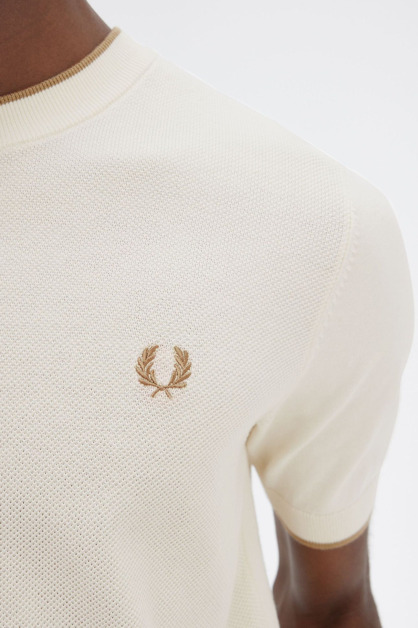 Camiseta de punto con parte delantera con textura FRED PERRY