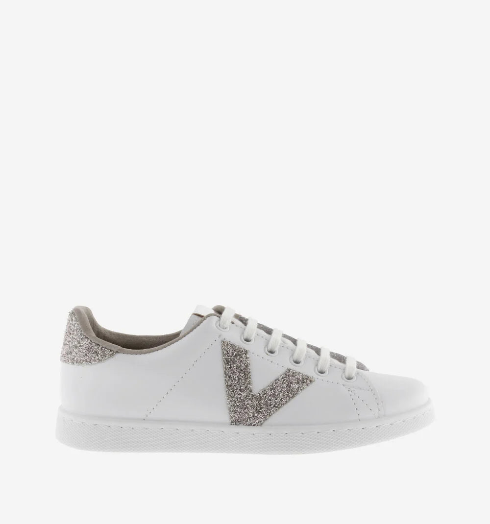 ZAPATILLAS MUJER TENIS PIEL & VIRUTAS GLITTER 125188