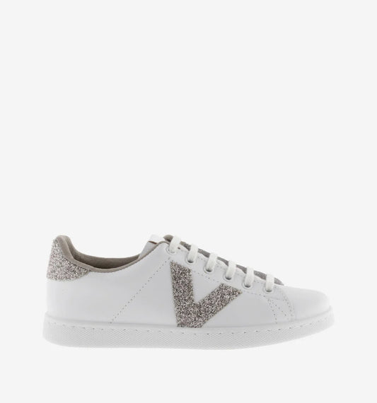ZAPATILLAS MUJER TENIS PIEL & VIRUTAS GLITTER 125188