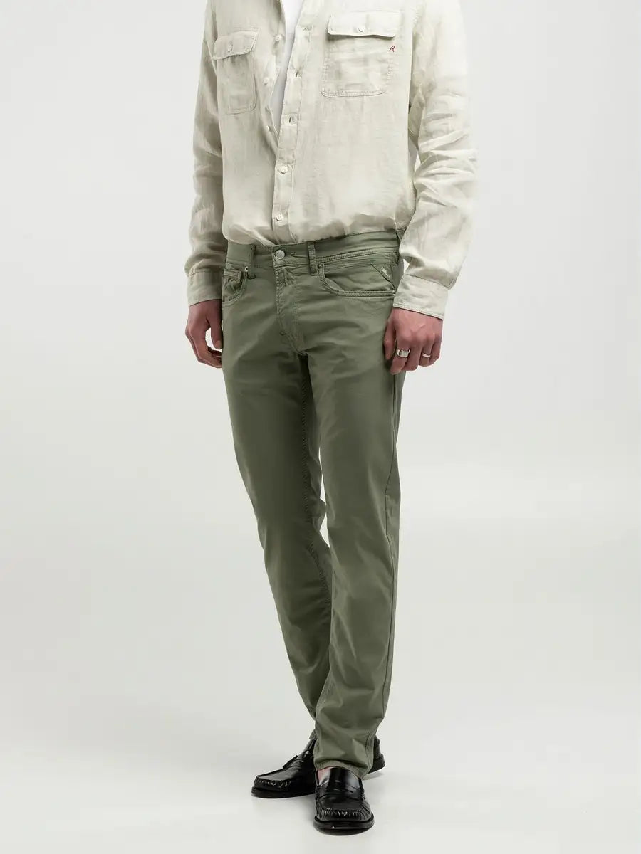 PANTALÓN RECTO DE SARGA REPLAY MF972