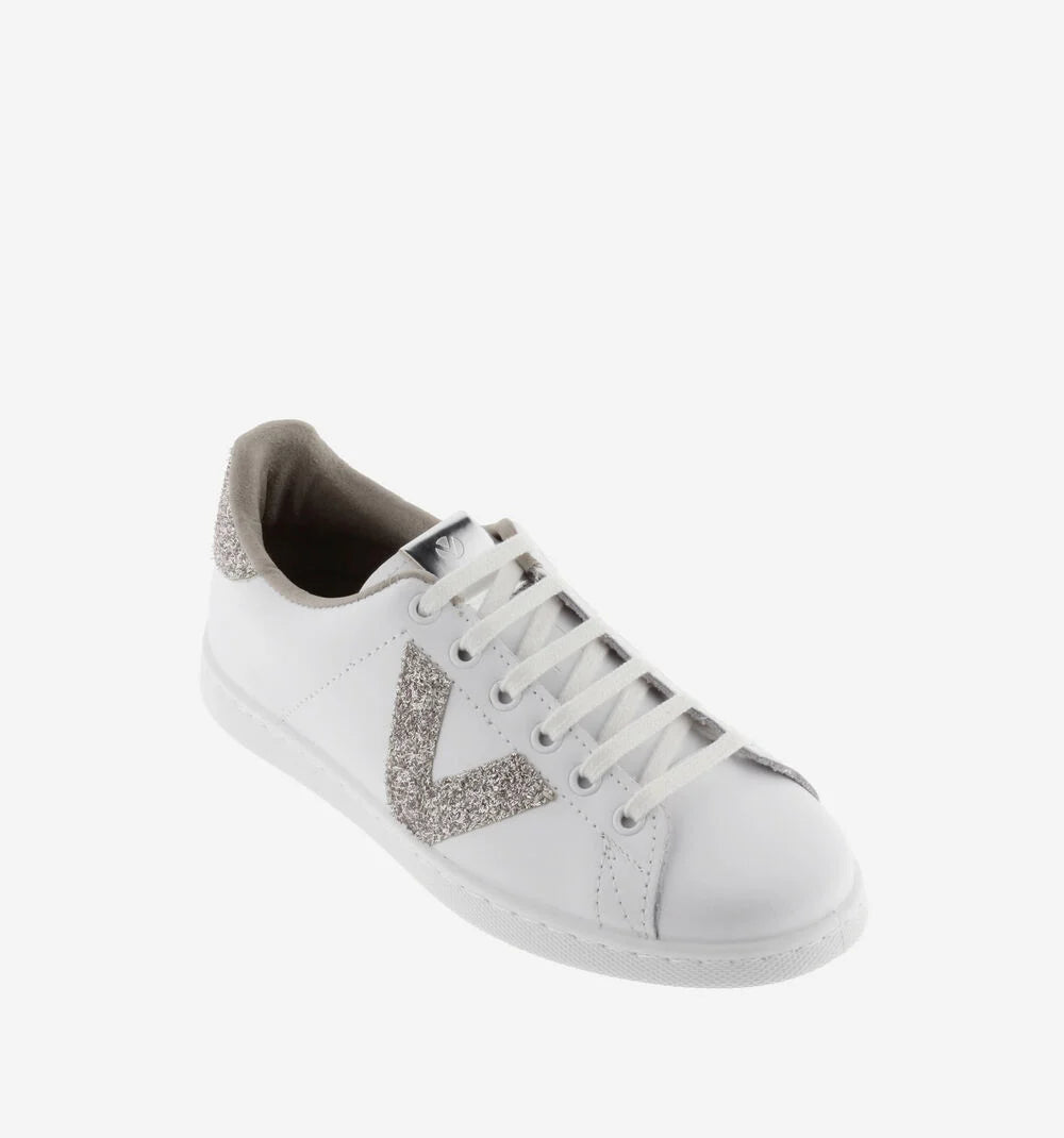 ZAPATILLAS MUJER TENIS PIEL & VIRUTAS GLITTER 125188