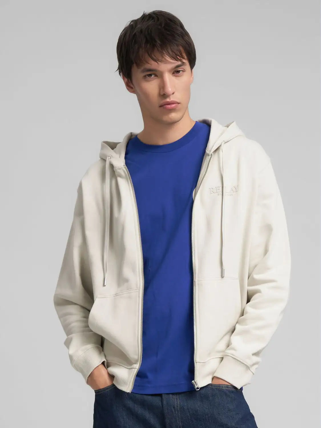 SUDADERA HOMBRE CREMALLERA Y CAPUCHA REPLAY M3188