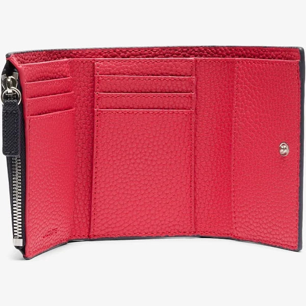 BILLETERA CON BORDE DE SOLAPA LACOSTE NF4190AA