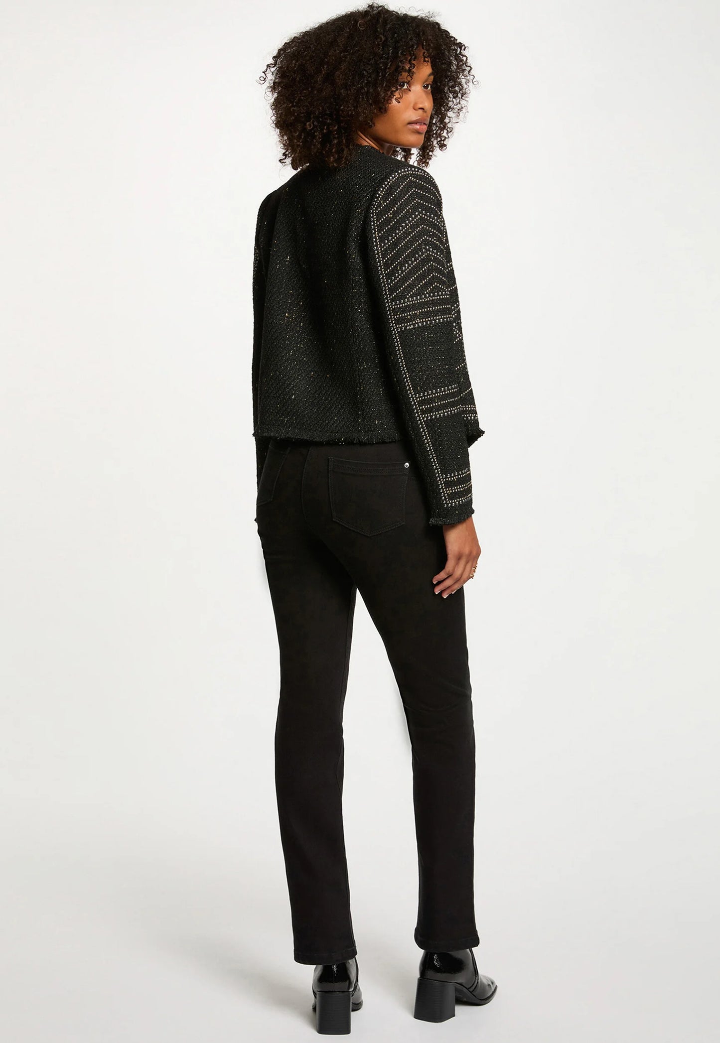 Chaqueta recta con tachuelas mujermorgan 252-VLIKY