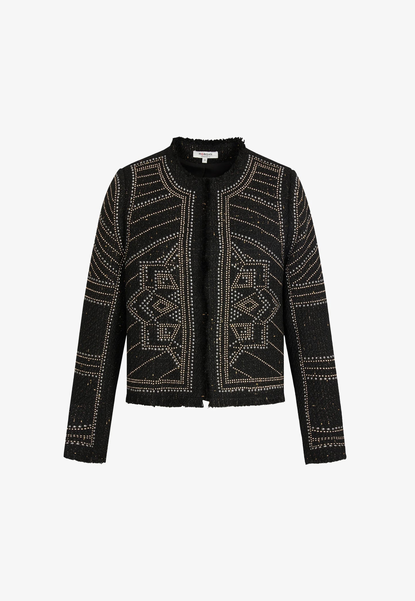 Chaqueta recta con tachuelas mujermorgan 252-VLIKY