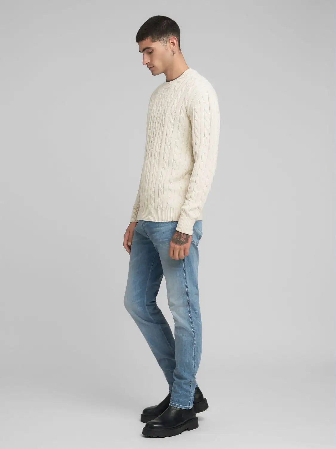 JERSEY REPLAY DE ALGODÓN CON LABOR TRENZADA UK4866