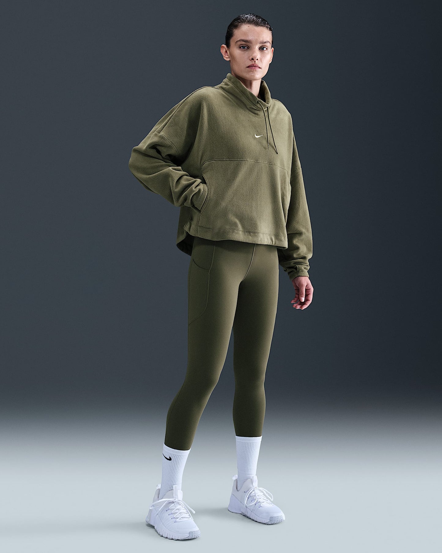 SUDADERA POLAR MUJER NIKE THERMA FIT HV3702