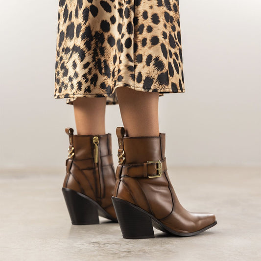 BOTAS COWBOY PIEL TACÓN SANDVED 73218