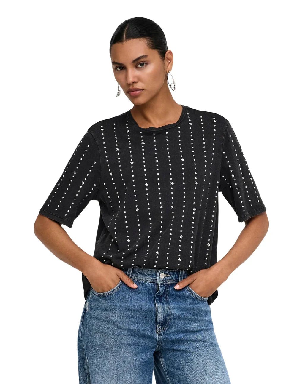 CAMISETA MUJER LUCY TACHUELAS ONLY 15380290