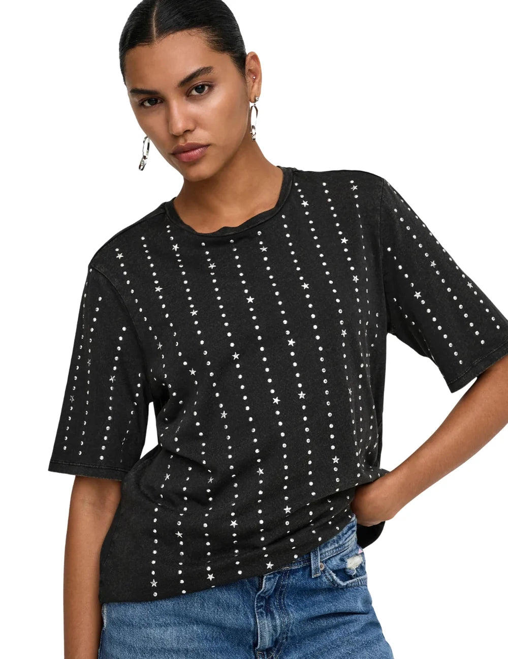 CAMISETA MUJER LUCY TACHUELAS ONLY 15380290