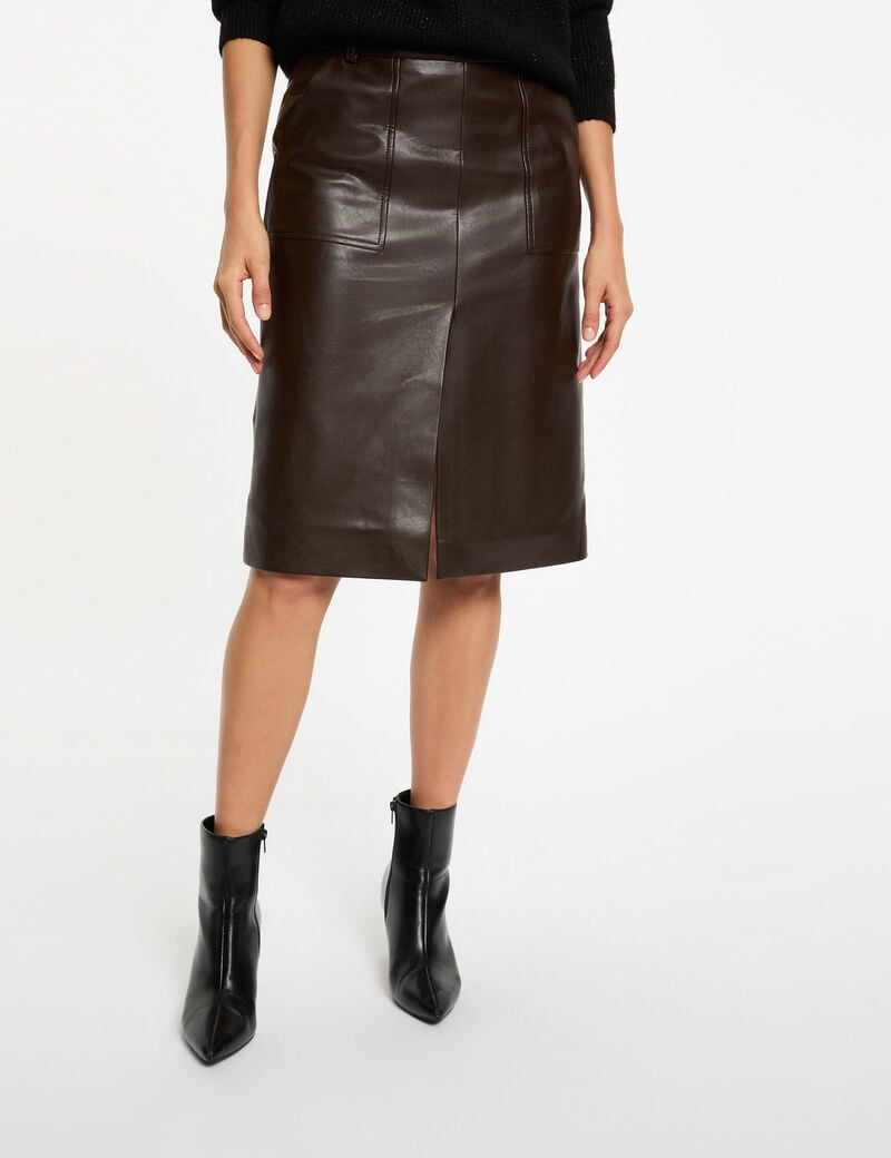 FALDA RECTA CUERO SINTETICO MORGAN 251-JILF