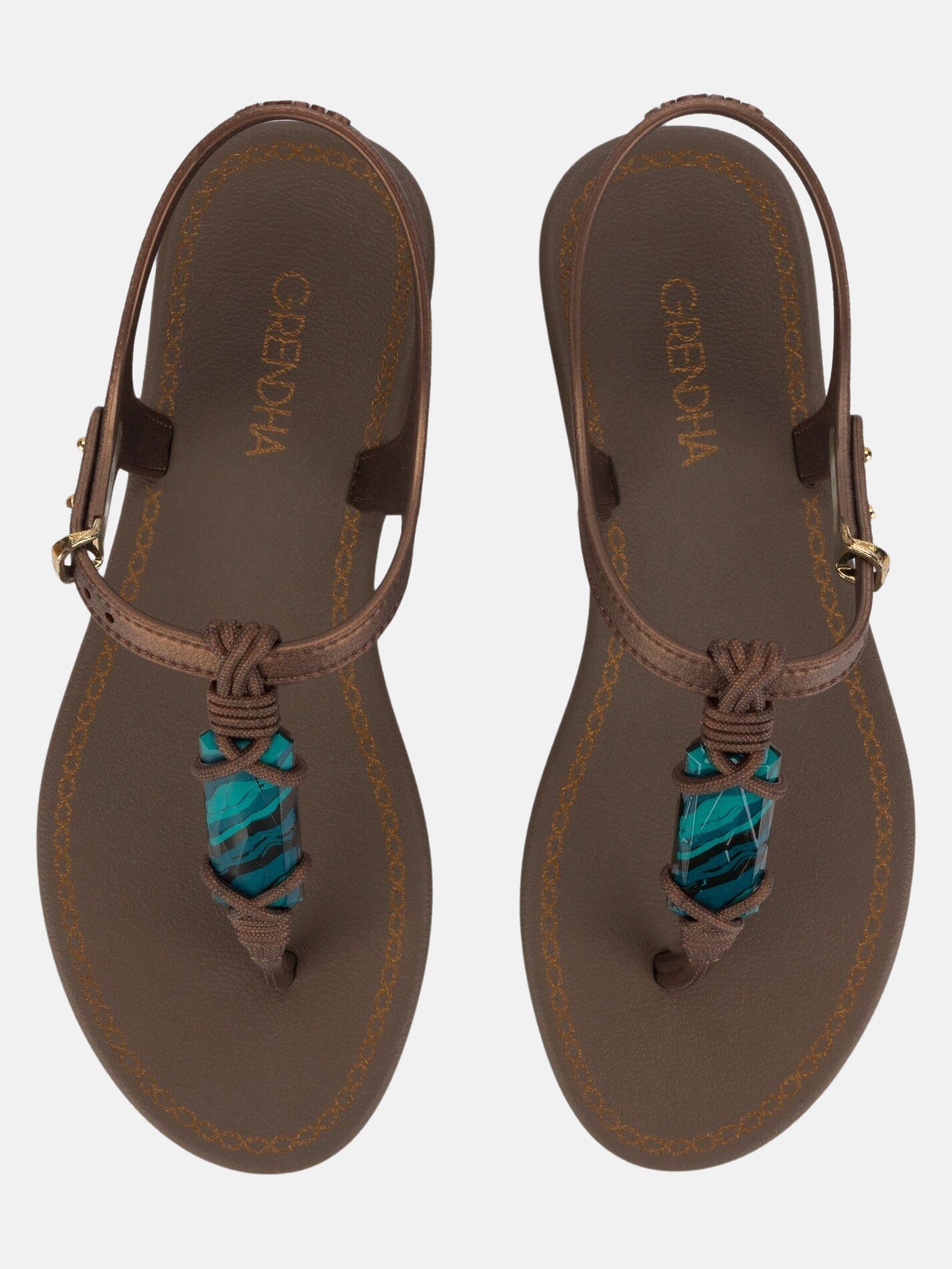 SANDALIA MUJER GRENDHA CACAU RUSTICA BRONZE