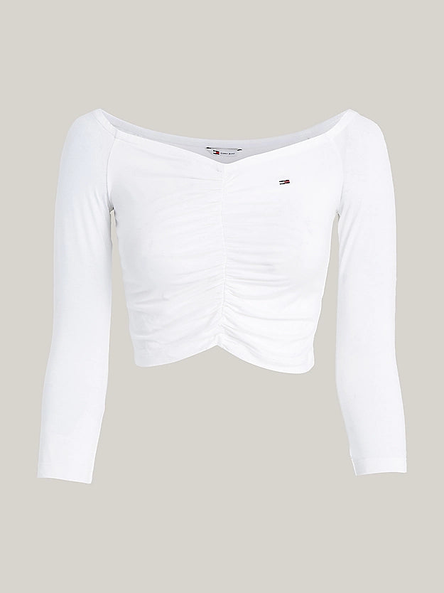 CAMISETA CROPPED ESSENTIAL DE HOMBROS CAÍDOS TOMMY JEANS DW0DW17892