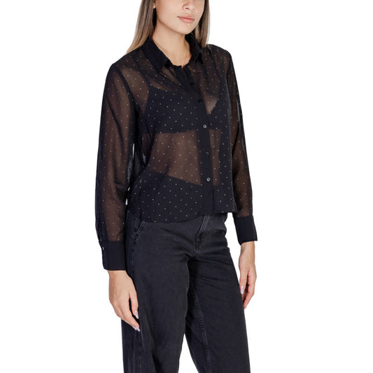 CAMISA NEGRA TOPOS JACQUELINE DE YONG 15337013