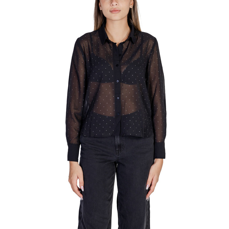 CAMISA NEGRA TOPOS JACQUELINE DE YONG 15337013