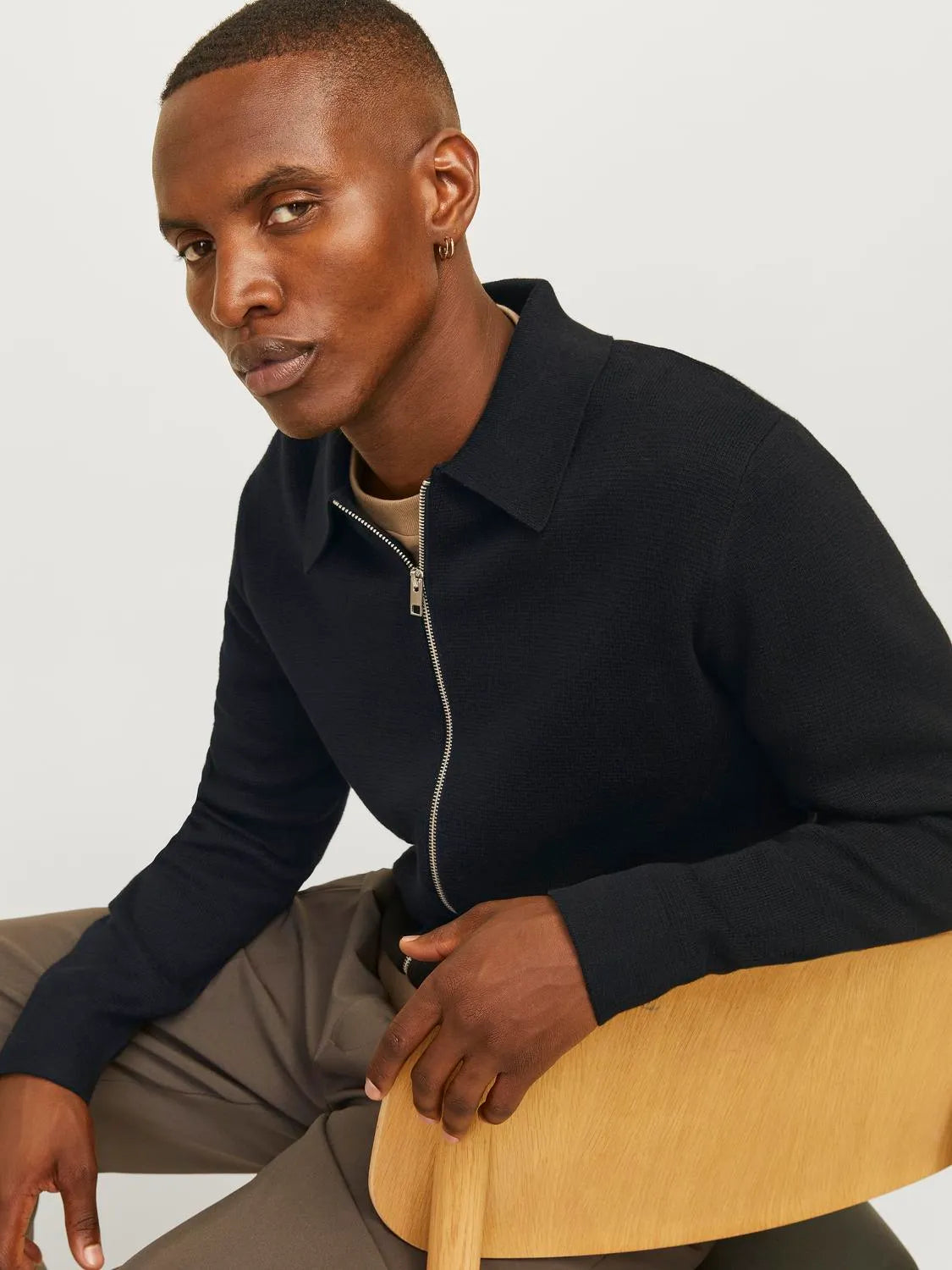 CARDIGAN DE PUNTO CUELLO POLO JACK & JONES 12267896