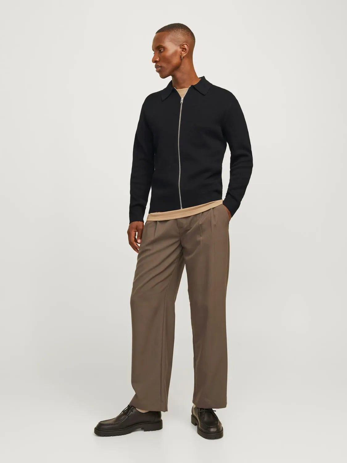 CARDIGAN DE PUNTO CUELLO POLO JACK & JONES 12267896