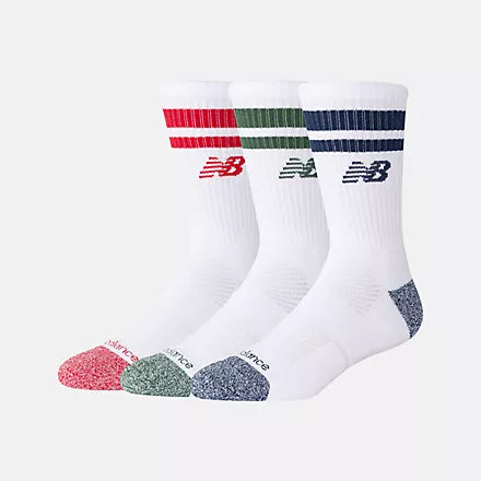 PACK CALCETINES NEW BALANCE PREMIUM STRIPE CREW LAS35210AS1