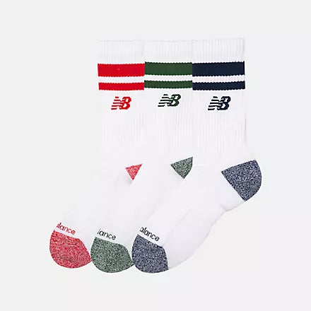 PACK CALCETINES NEW BALANCE PREMIUM STRIPE CREW LAS35210AS1