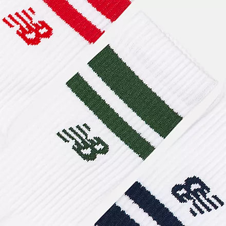 PACK CALCETINES NEW BALANCE PREMIUM STRIPE CREW LAS35210AS1