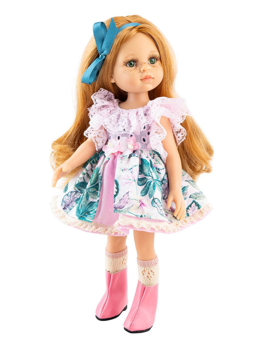 MUÑECA PAOLA REINA NOELIA VESTIDO ESTAMPADO (32CM) 04679