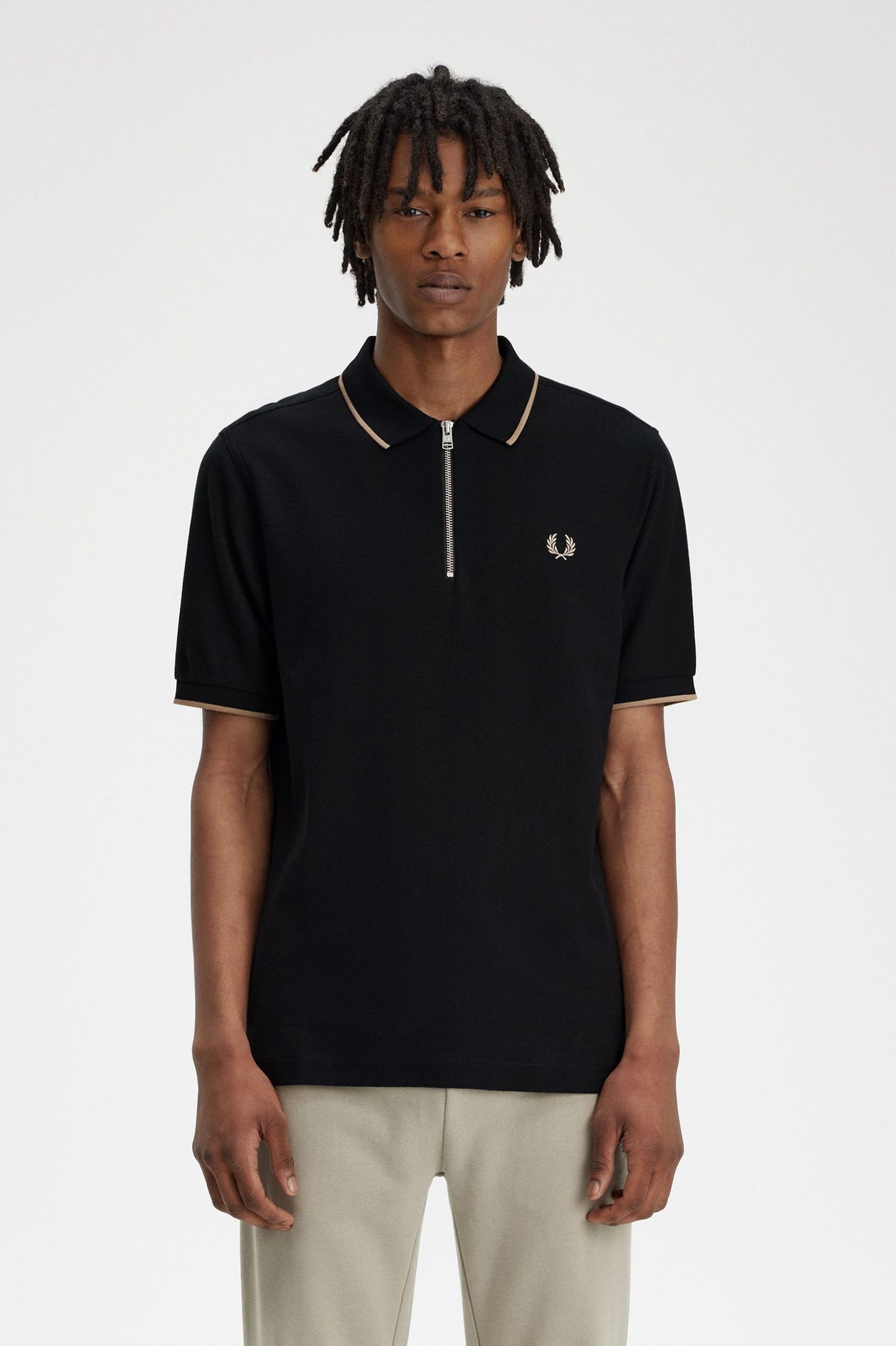 POLO DE CREPE DE PIQUE CREMALLERA FRED PERRY