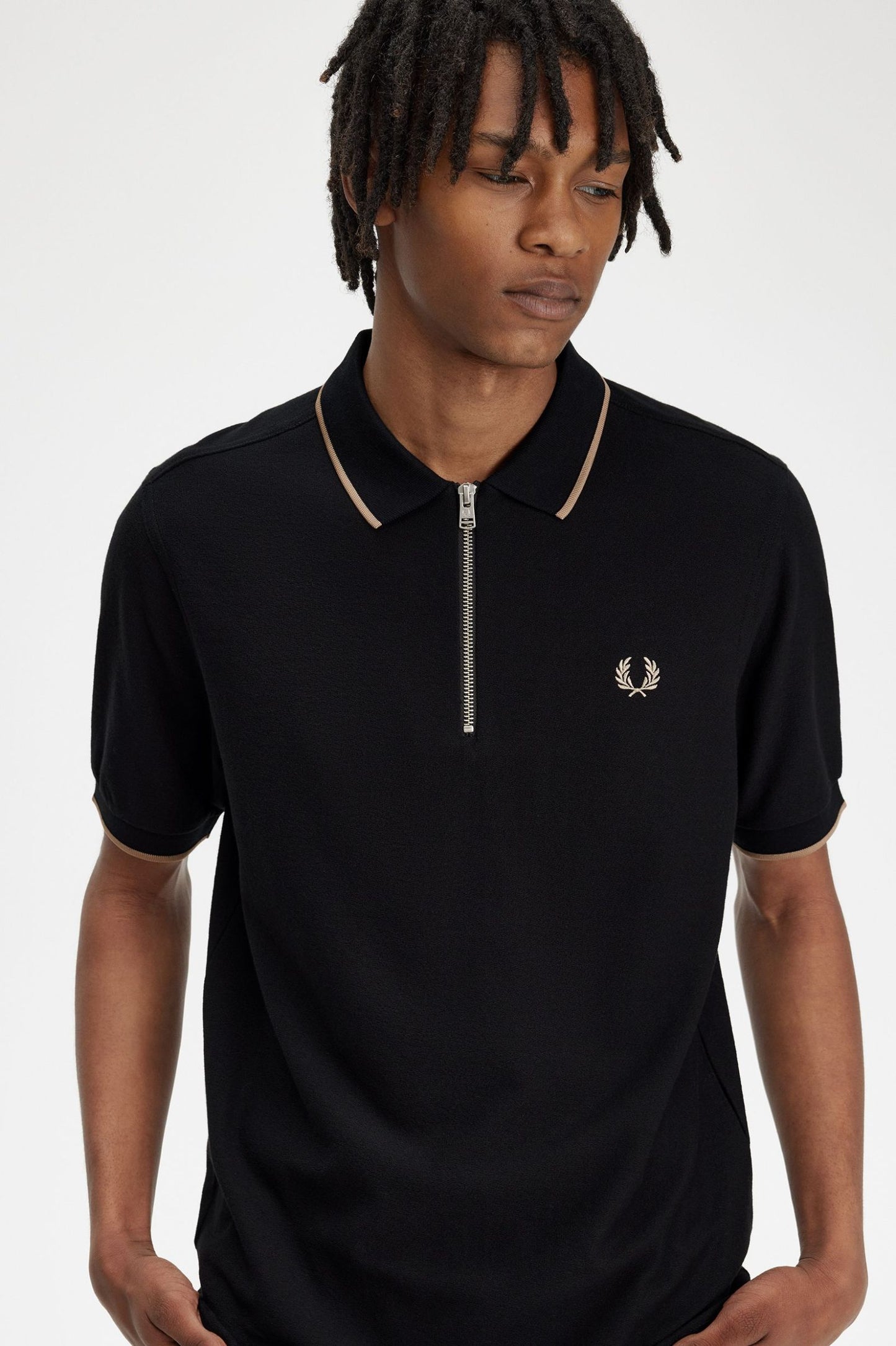 POLO DE CREPE DE PIQUE CREMALLERA FRED PERRY