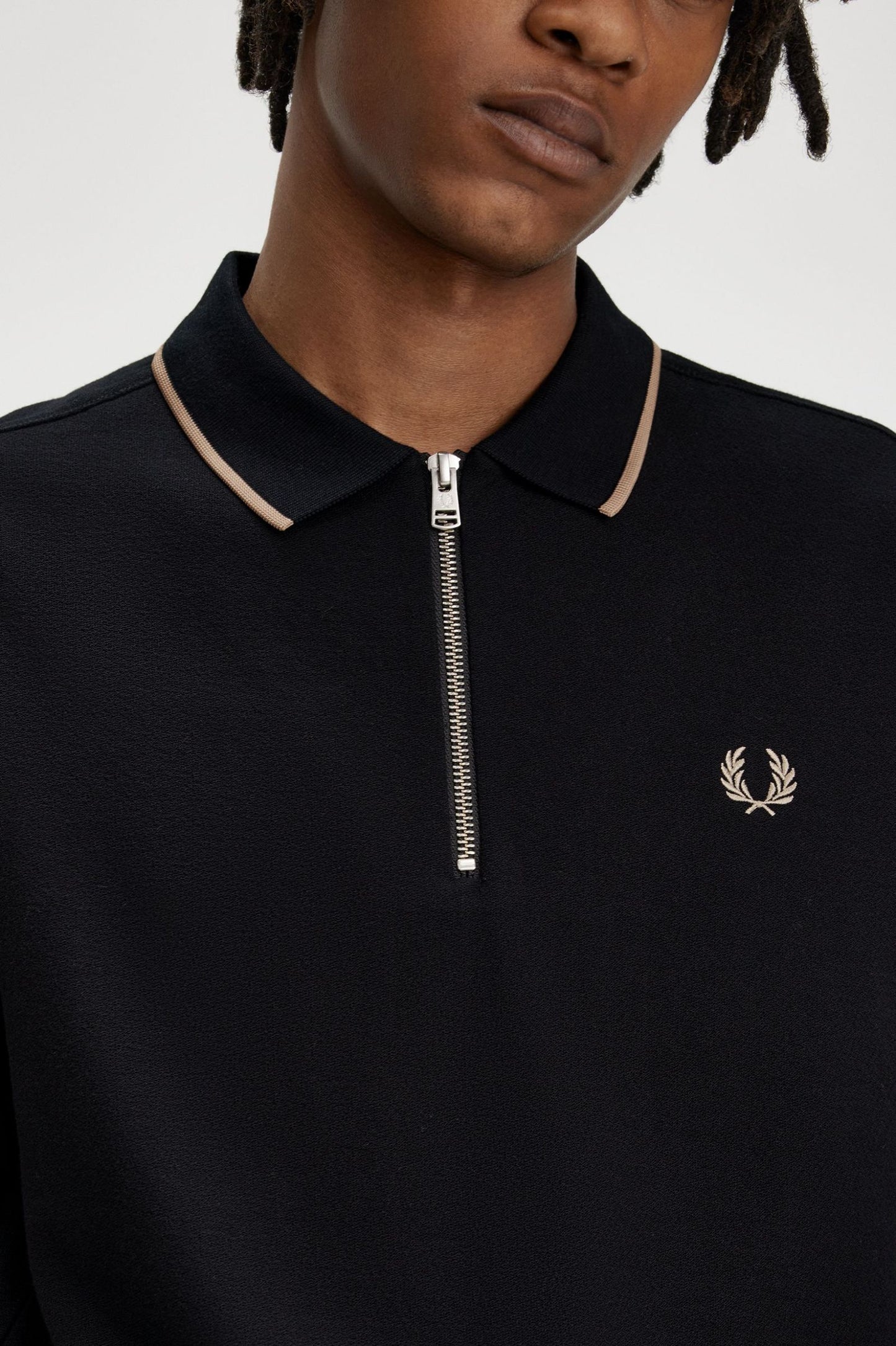 POLO DE CREPE DE PIQUE CREMALLERA FRED PERRY