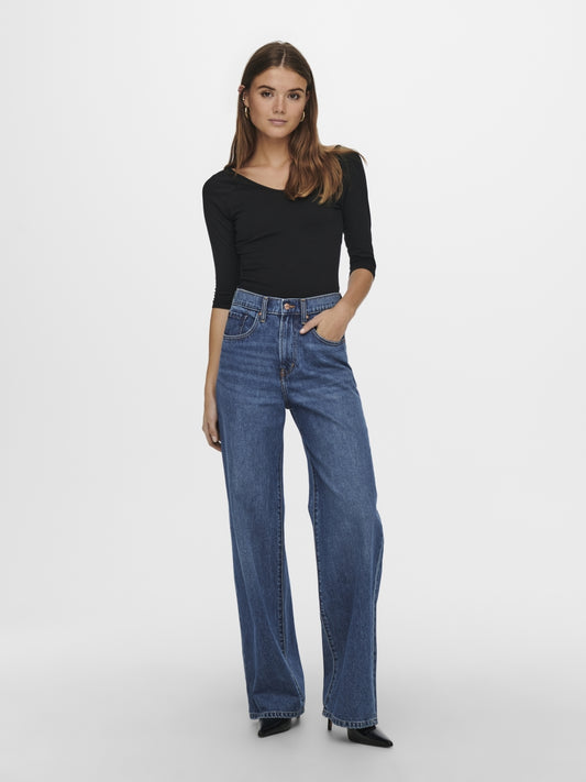 VAQUEROS ONLHOPE CINTURA ALTA CORTE WIDE LEG ONLY 15222046