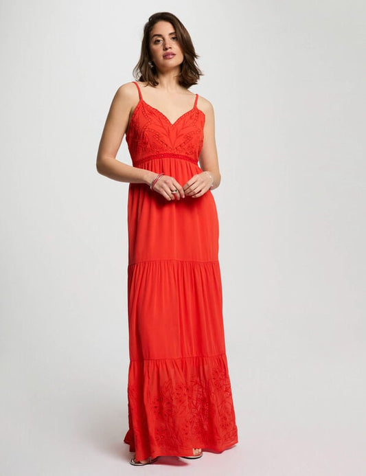 VESTIDO LARGO BORDADO MORGAN 242-ROUBI