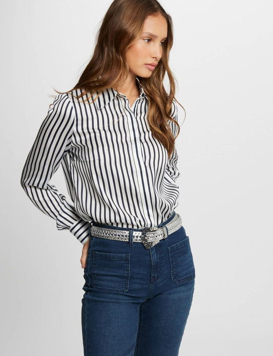 CAMISA DE MANGA LARGA RAYAS MULTICOLOR MUJER MORGAN 241-CHICHI