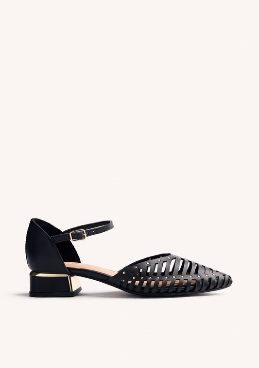 BAILARINAS TIRAS TACÓN PIEL FLETCHER 74075