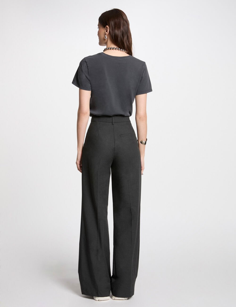 CAMISETA CON MENSAJE GRIS OSCURO MUJER MORGAN 251-DPOWER