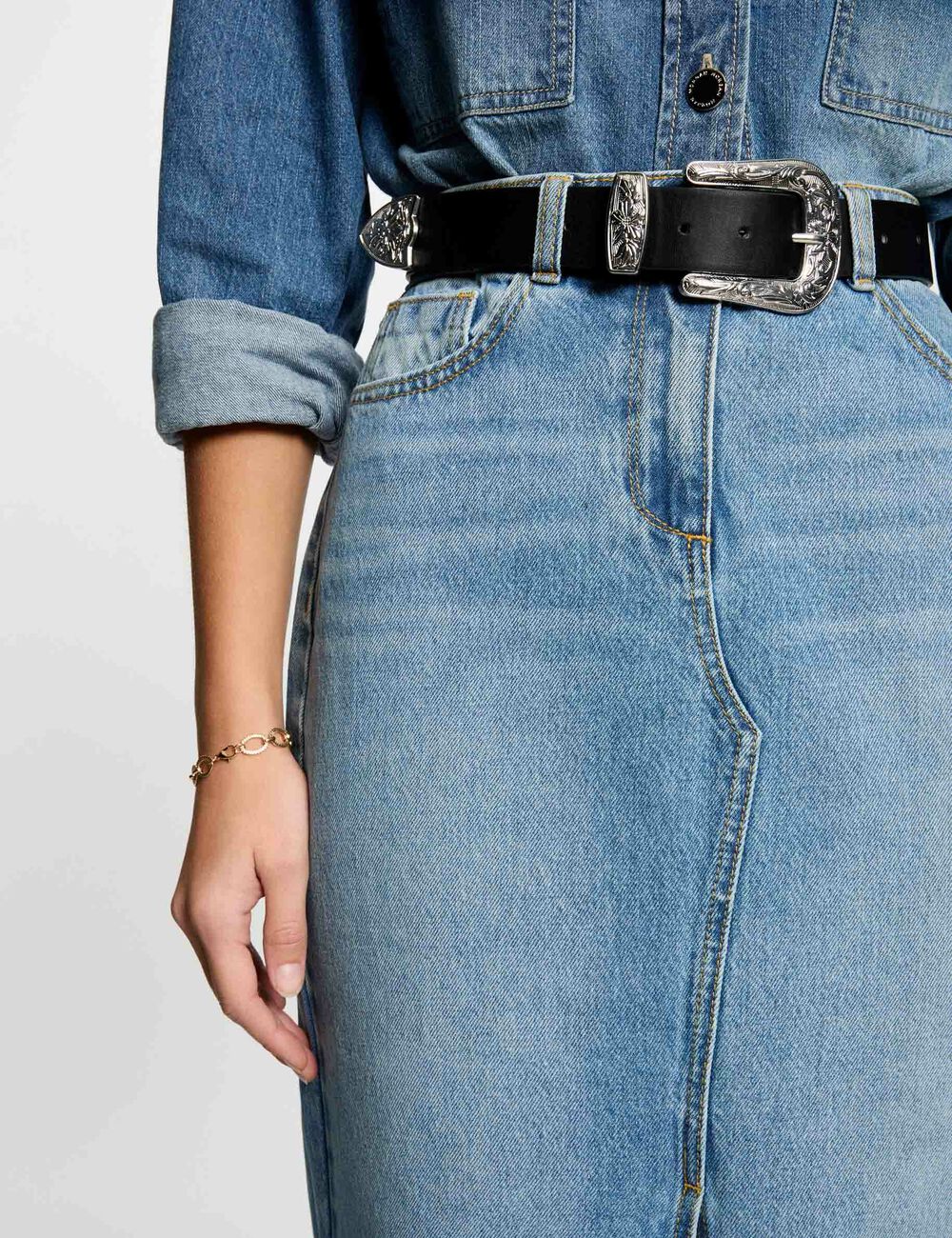 FALDA MIDI VAQUERA MORGAN 251-JROMA